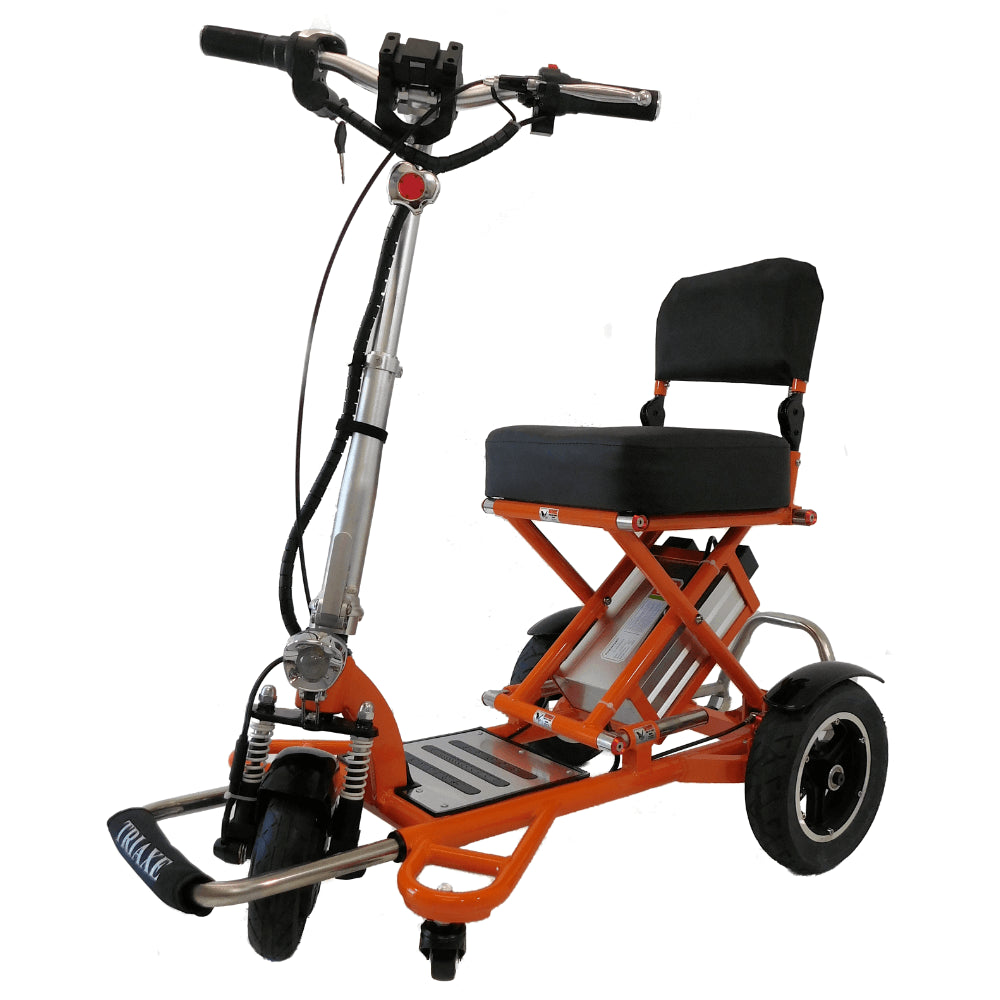 Enhance Mobility TRIAXE Sport T3045 Mobility Scooter Orange Angled View