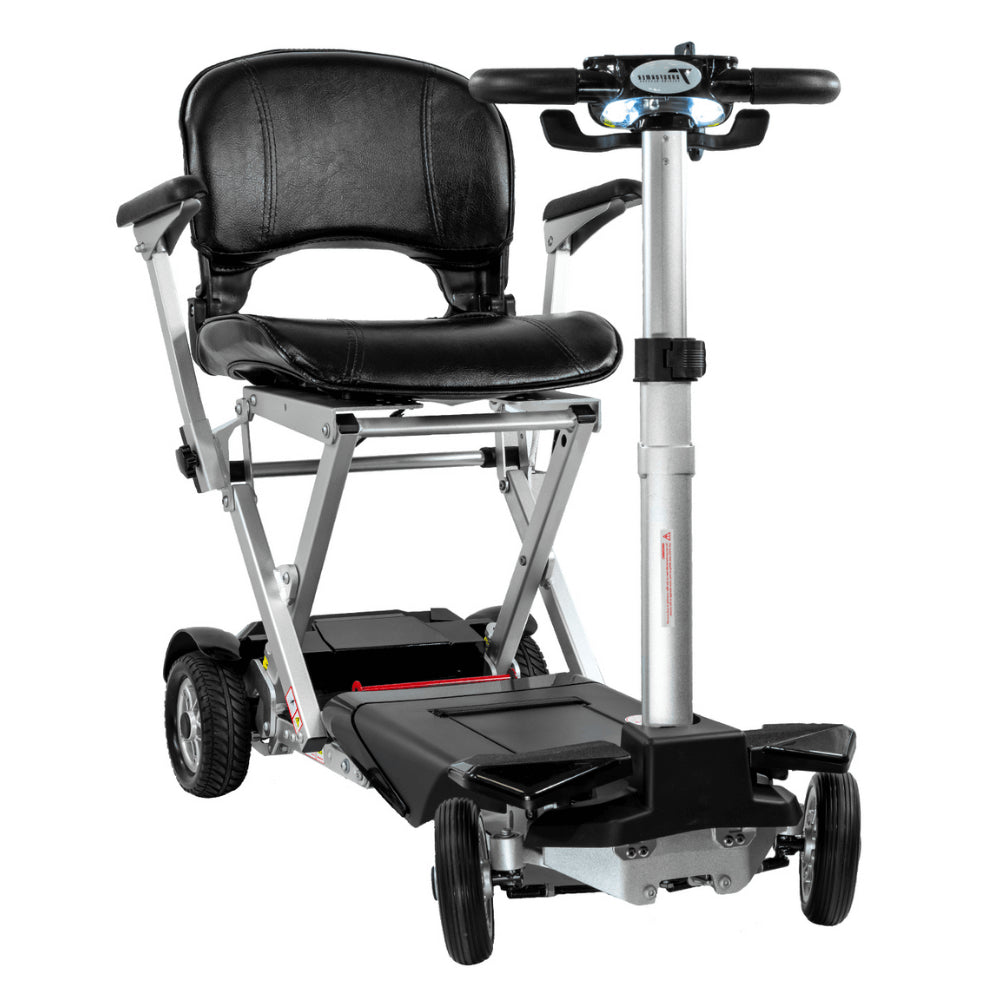 Enhance Mobility Transformer 2 S3026 Automatic Folding Mobility Scooter Black Angled View