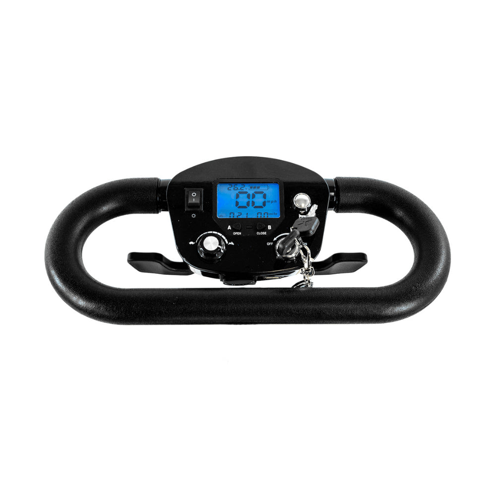 Enhance Mobility Transformer 2 S3026 Automatic Folding Mobility Scooter Black Tiller Control View