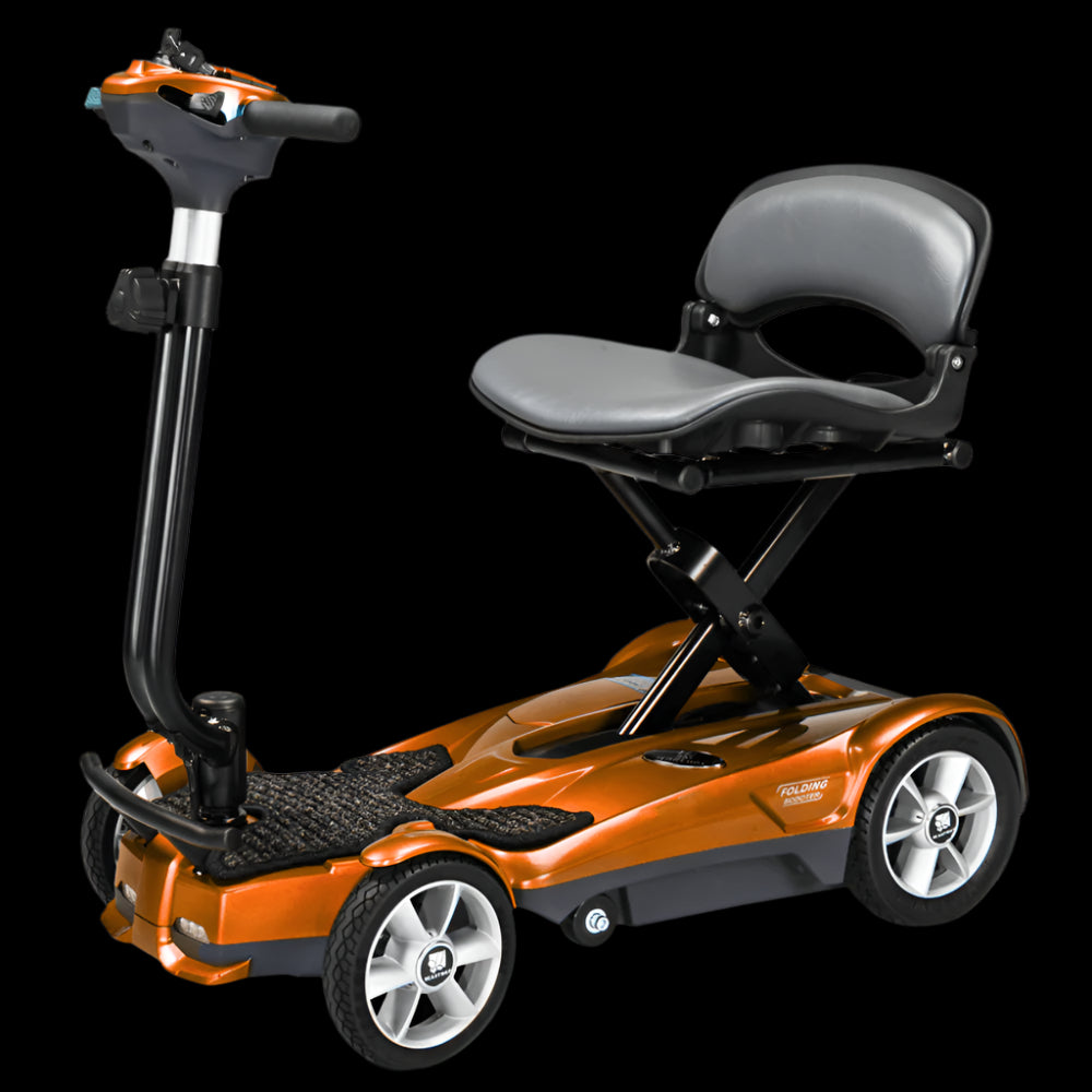 Jupiter Gold EV Rider Auto Fold Transport 4AF Mobility Scooter - Open Box Angled View