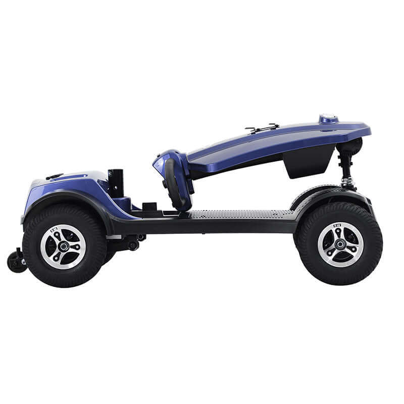 Dark Purple Metro Mobility Max Plus Indoor & Outdoor Mobility Scooter Folded