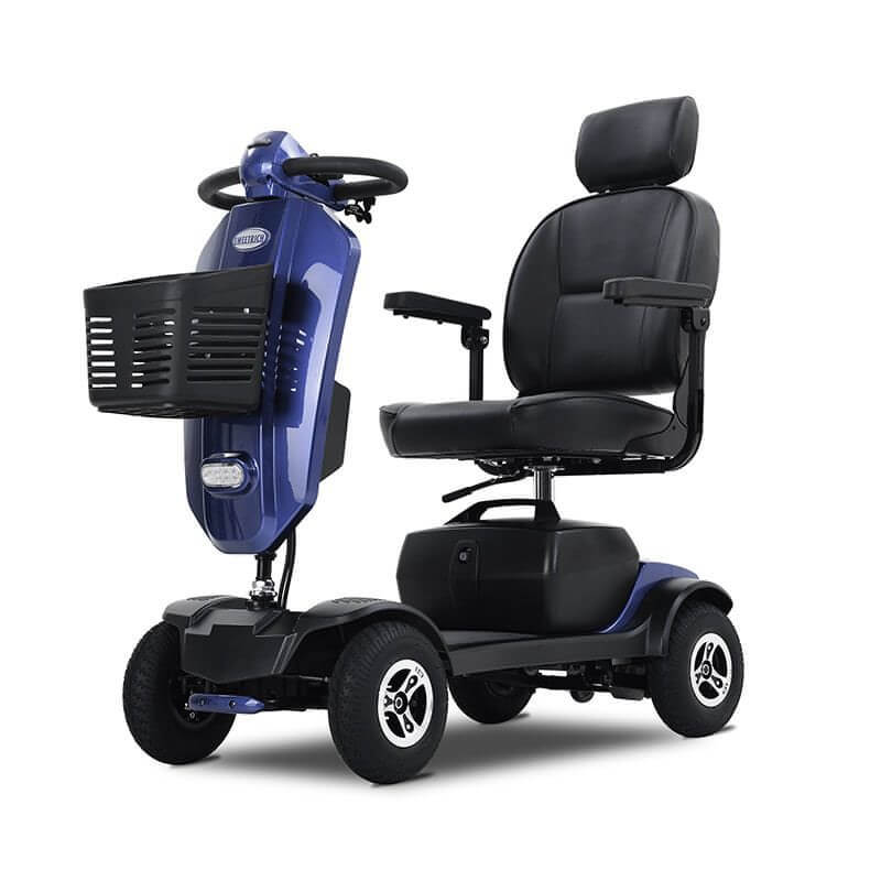 Dark Purple Metro Mobility Max Plus Indoor & Outdoor Mobility Scooter - Angled View