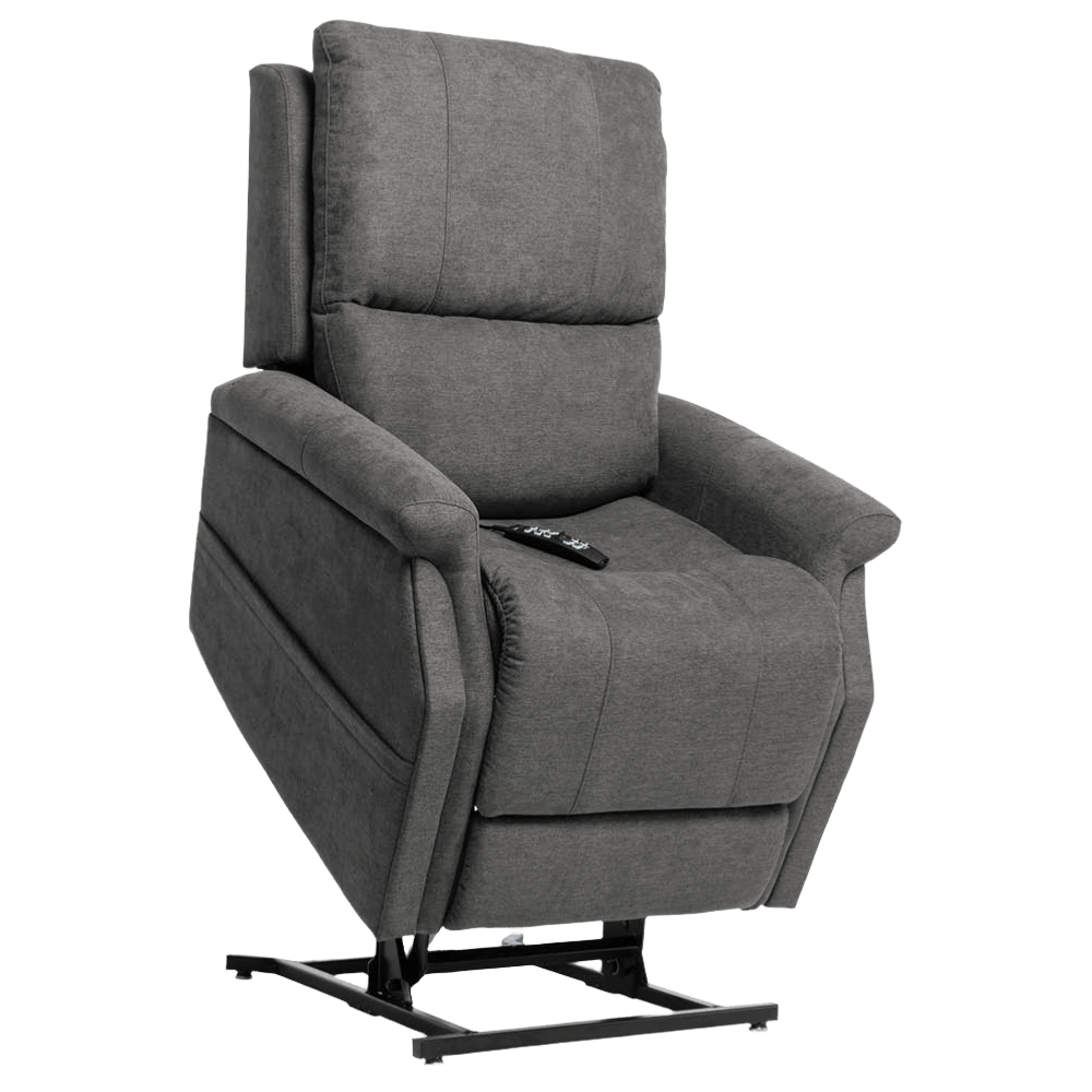 Partially Lifted Gray Pride Mobility Vivalift Metro 2 PLR-925 Lift Chair