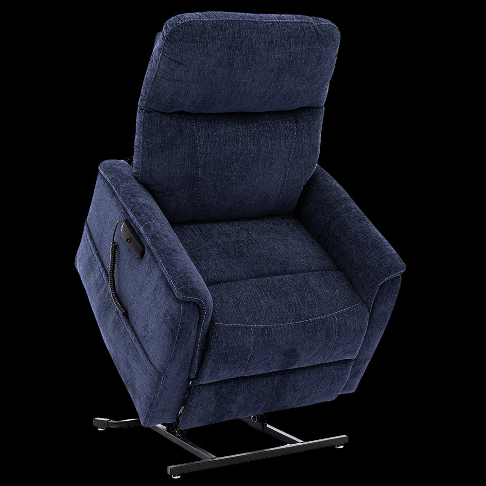 Sapphire Color Pride Sitting Pretty Lift Chair Genesis LC-150 - Lifted Position - Angled View