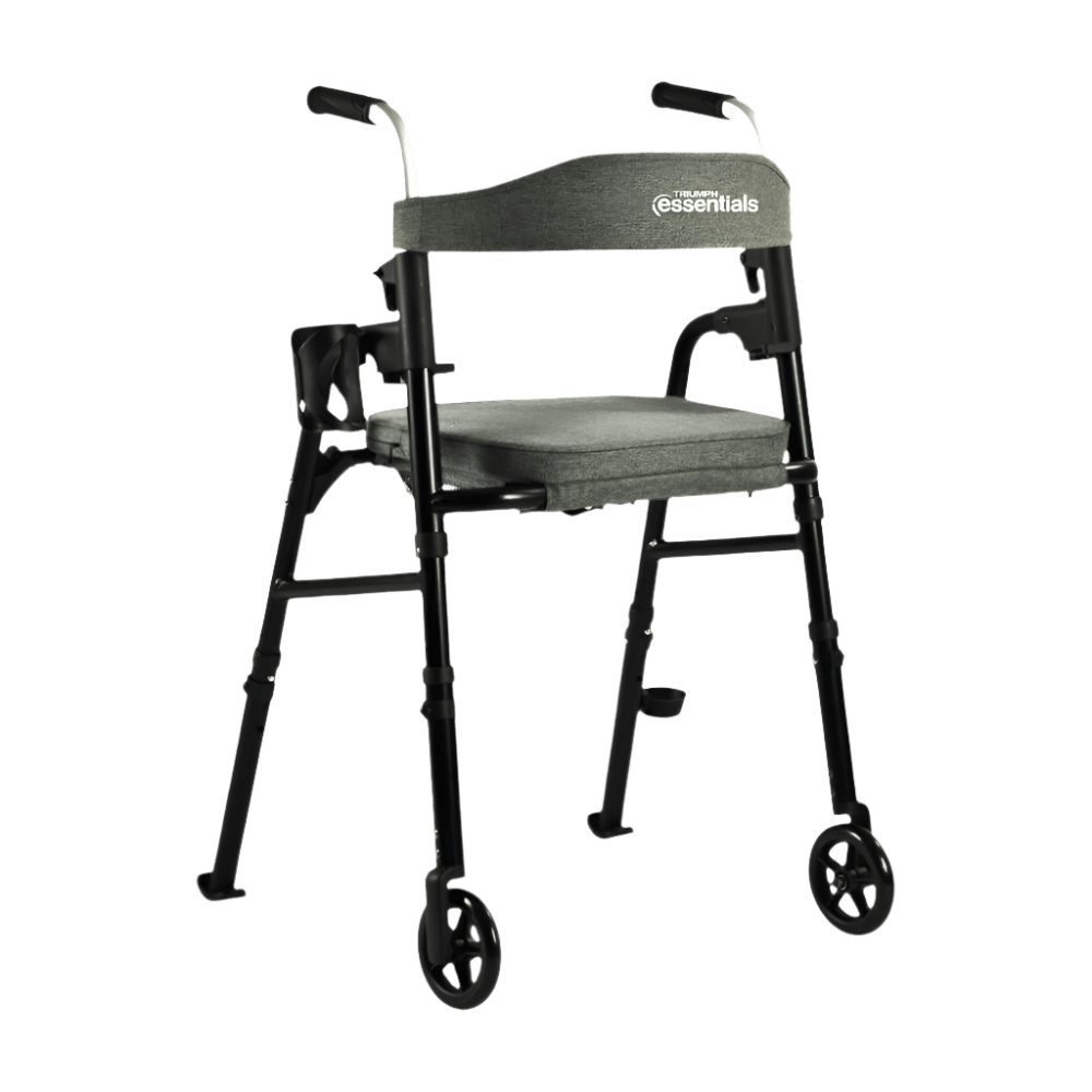 Triumph Mobility Travel Rollator With Backrest
