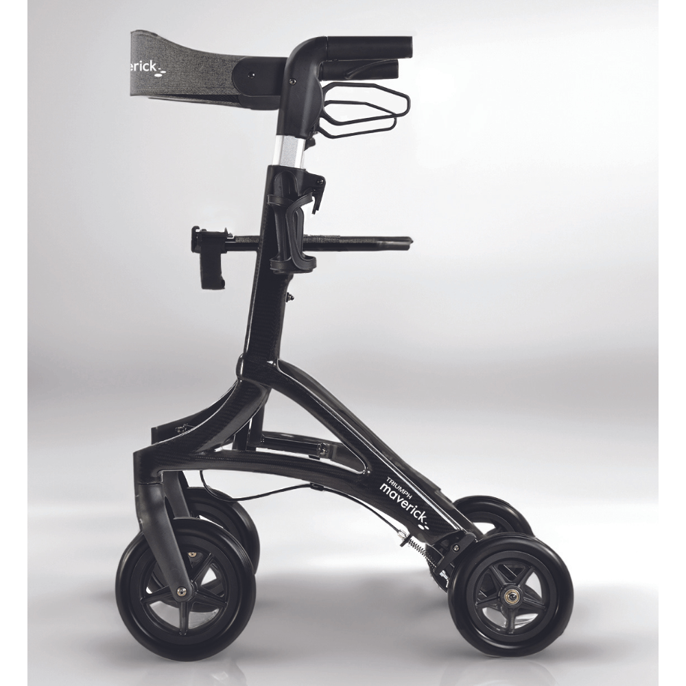 Triumph Mobility Maverick Carbon Fibre Rollator - Side View