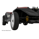 Red Color Pride Go Go® Endurance Li Mobility Scooter - Close-up View of the Wheels