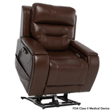 Coffee Color in Sorrento Leather Pride Mobility VivaLift!® Premier - Lifted Position