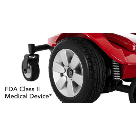 Pride Jazzy Select® Mid-Wheel Drive Power Chair - Close up View of the Drive Wheel 