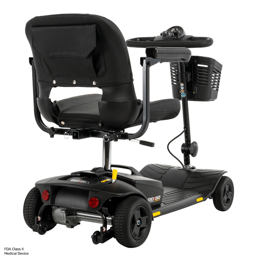 Pride Go Go® Ultra X Gen 3 4-Wheel Mobility Scooter In black Color -  Rear View
