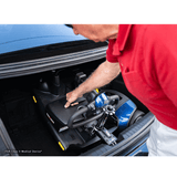 Blue Pride Go Go Elite Traveller® 3-Wheel Scooter 18AH Battery in the Trunk of a Car