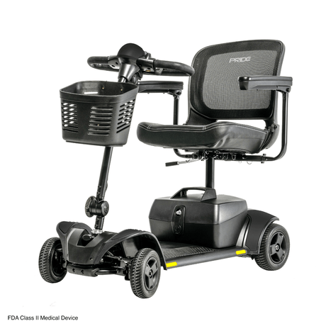  Black Accent Pride Go Go Elite Traveller® 2 Mobility Scooter -  Angled View