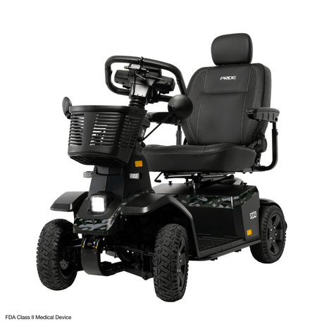 Jungle Camo Color Pride PX4 All Terrain Mobility Scooter - Angled View