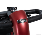 Red Color Pride Go Go® Endurance Li Mobility Scooter - Close-up View of the Tiller