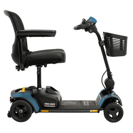 Robins Blue Egg Accent Pride Go Go Elite Traveller®2 Platinum 4-wheel - Side View