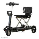 Black Color Pride i-Go™ Lightweight Folding Travel Scooter - Angled View
