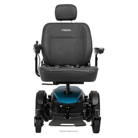 Iceberg Blue Color Pride Jazzy® EVO 614HD Heavy Duty Powerchair - Front View