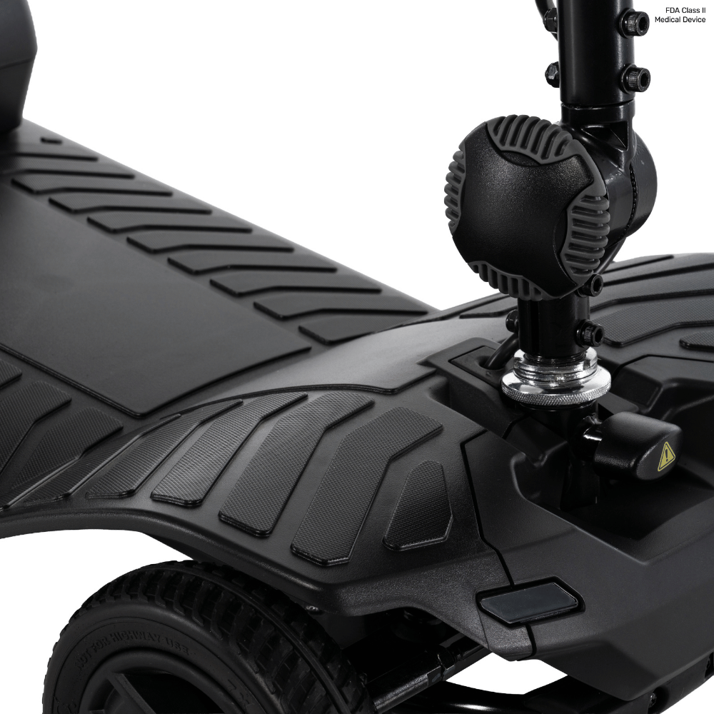 Pride Go Go® Ultra X Gen 3 4-Wheel Mobility Scooter In black Color -  Deck View