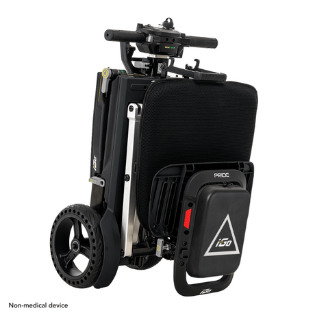 Black Color Pride i-Go™ Lightweight Folding Travel Scooter Folded Position