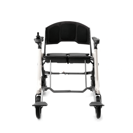 Enhance Mobility Roamate 3-in-1 Power Rollator in white color - Front View