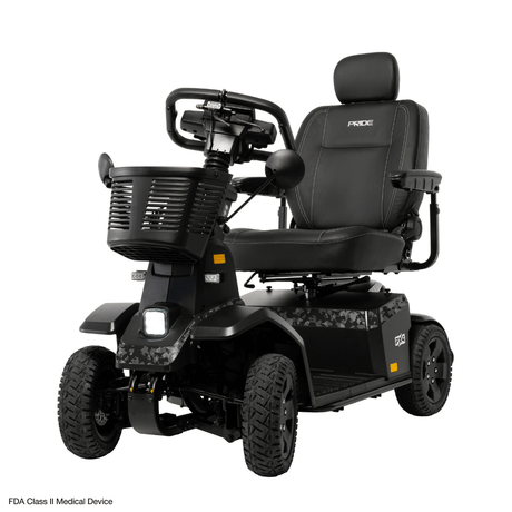 Black Camo Color Pride PX4 All Terrain Mobility Scooter - Angled View