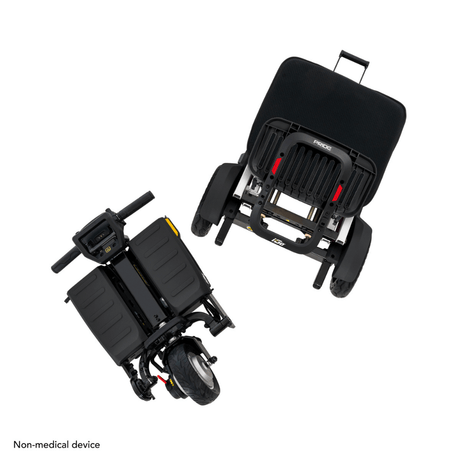 Black Color Pride i-Go™ Lightweight Folding Travel Scooter Folded Position