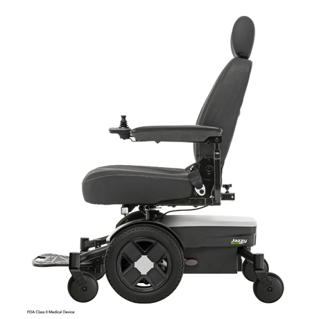 White Color Pride Jazzy® EVO 613 Narrow Powerchair - Side View