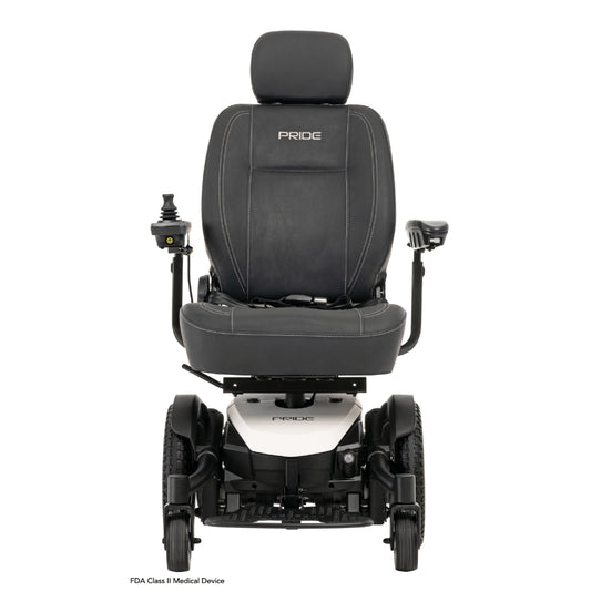 White Color Pride Jazzy® EVO 613 Narrow Powerchair - Front View