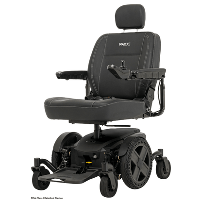 Black Color Pride Jazzy® EVO 614 Active-Trac Suspension Powerchair - Angled View