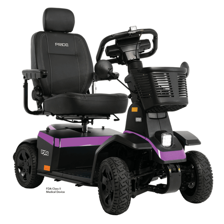 Dark Violet Color Pride PX4 All Terrain Mobility Scooter - Angled View