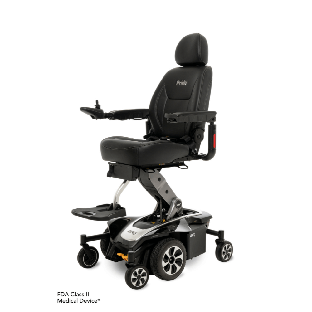 Tanzanite Color Pride Jazzy® Air 2 Elevating Power Wheelchair - Angled View