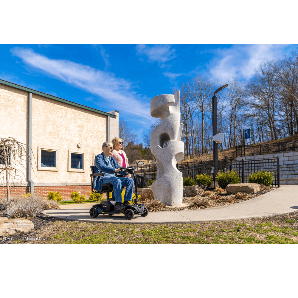 Pride Go Go Elite Traveller® 2 Mobility Scooter  using in a ramp