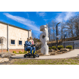 Pride Go Go Elite Traveller® 2 Mobility Scooter  using in a ramp