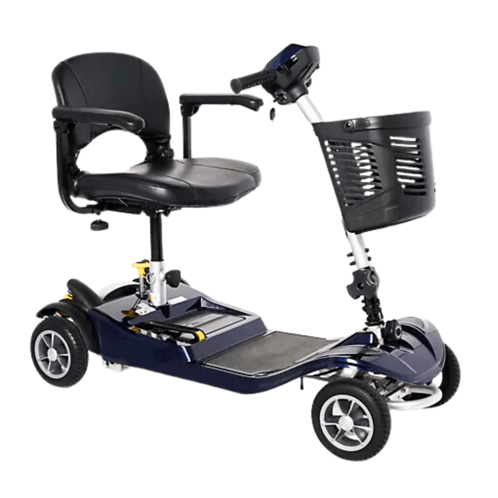  EV Rider Black Nomad 4-Wheel Mobility Scooter - Angled View