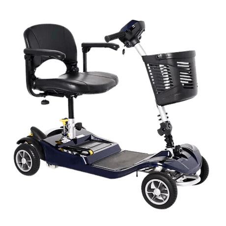  EV Rider Black Nomad 4-Wheel Mobility Scooter - Angled View