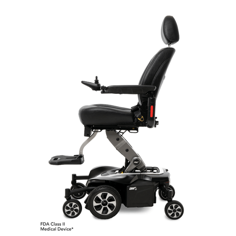 Black Pearl Color Pride Jazzy® Air 2 Elevating Power Wheelchair - Side View