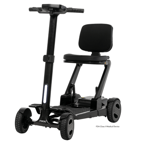 Pride Go Go® Carbon Quick Fold Scooter -  Angled View