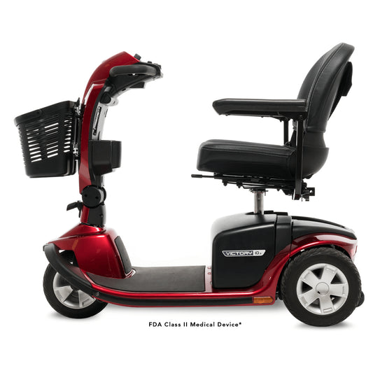 Pride Victory® 10.2 3-Wheel Mobility Scooter - Side View