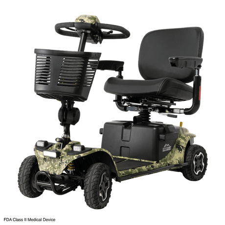 Camo Color Pride Baja® Bandit All Terrain Mobility Scooter - Angled View