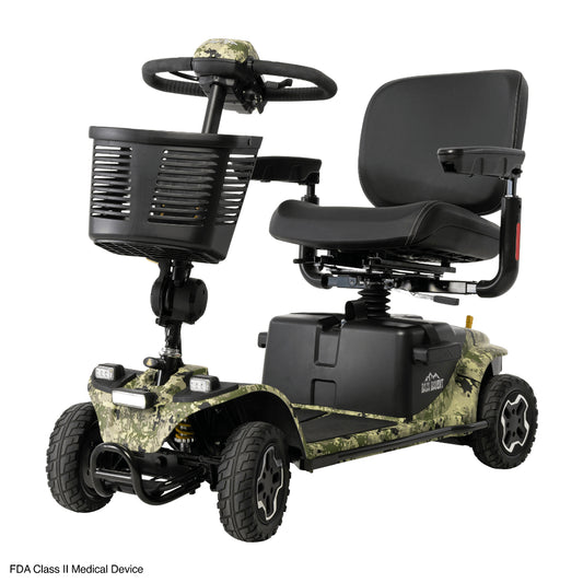 Camo Color Pride Baja® Bandit All Terrain Mobility Scooter - Angled View