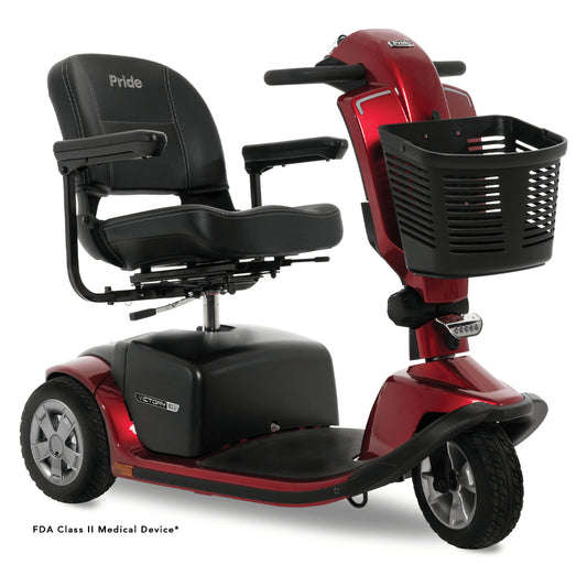 Pride Victory® 10.2 3-Wheel Mobility Scooter - Angled View