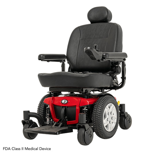 Pride Jazzy® 600 ES Mid-Wheel Drive Power Chair - Angled View