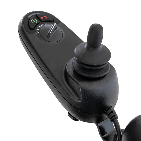 Pride Jazzy® Elite ES Front Wheel Drive Powerchair - Closeup view of the Joystick