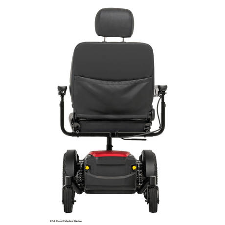 Cardinal Red Color Pride Jazzy® EVO 614 Active-Trac Suspension Powerchair - Rear View