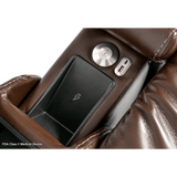 Coffee Color in Sorrento Leather Pride Mobility VivaLift!® Premier - Closeup View of the Wireless Charger