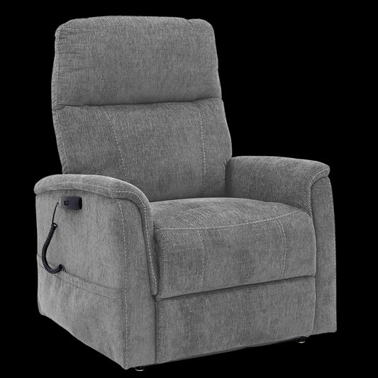 Shale Color Pride Sitting Pretty Lift Chair Genesis LC-150 -  Seated Position - Angled VIew