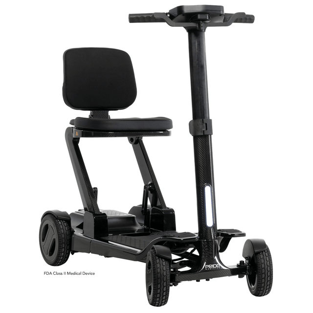 Pride Go Go® Carbon Quick Fold Scooter - Left Angled View
