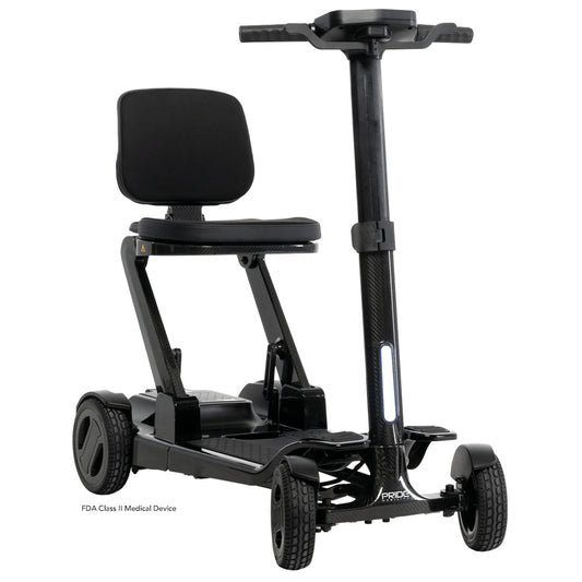 Pride Go Go® Carbon Quick Fold Scooter - Left Angled View