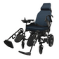 Blue ComfyGO X-9 Remote-Controlled Electric Wheelchair with Automatic Recline - Angled View