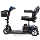 Blue Color  Pride Go Go® Sport 3-Wheel Mobility Scooter - Side View